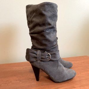 New Apt9 Ophelia Grey Suede Boots Sz 